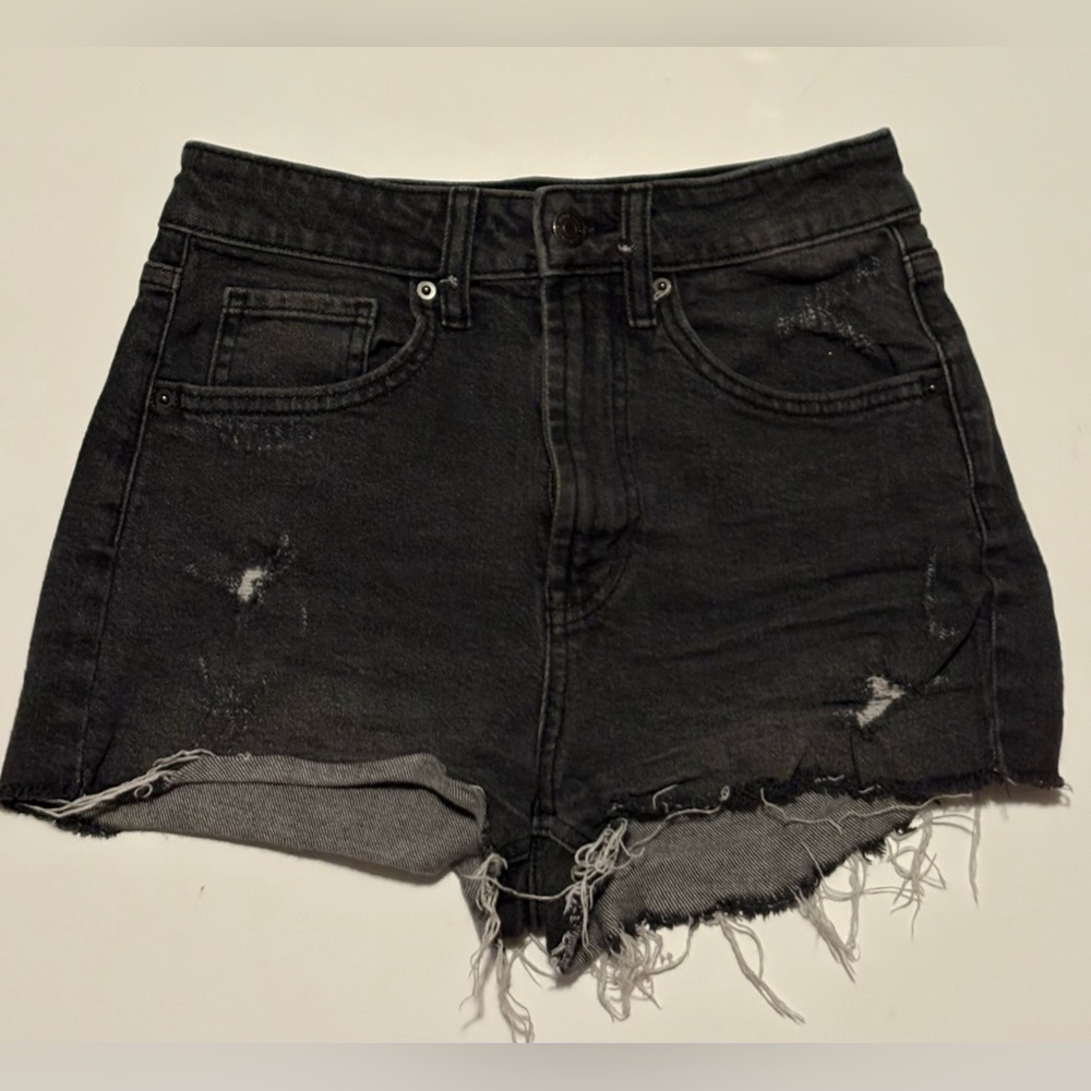 Wild Fable Black Distressed Cut Off Jean Shorts SZ. 00 XS EUC